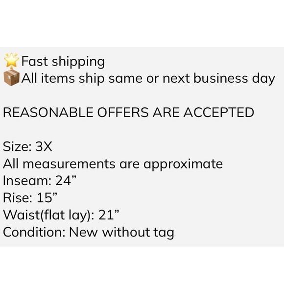 Max Studio Pants 3X Womens Plus Size Cropped Wide Leg Crepe Pull On Batik Blue - Picture 2 of 9